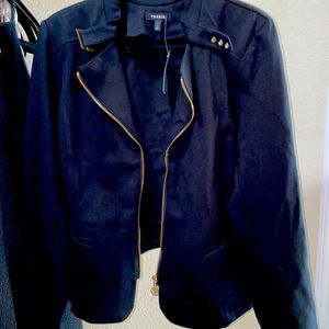 NWT Torrid Black Ponte Moto Jacket Size 1